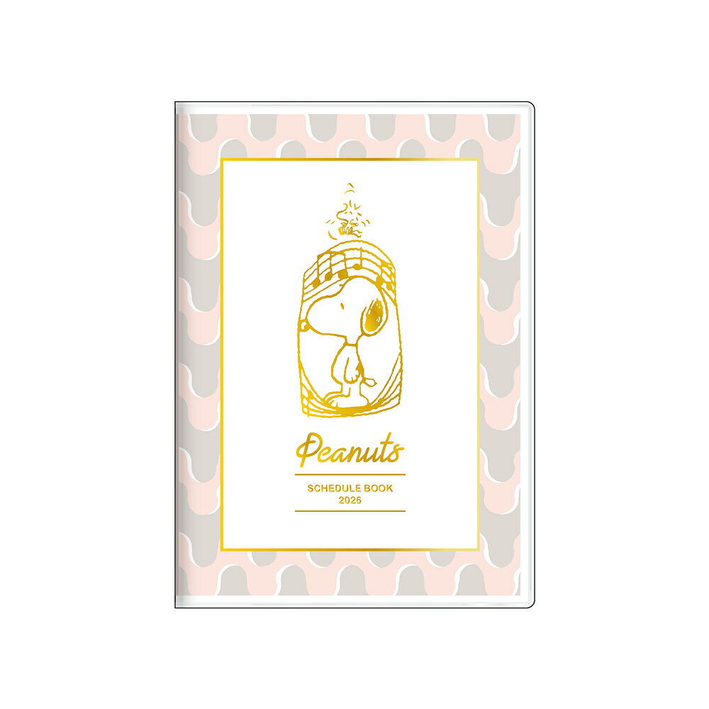 随所に描かれたキャラクターイラストが楽しい、2026年版の手帳です。鞄に入れて持ち運びやすく、書き込みスペースもたっぷりの定番「月間B6」タイプ。
メモページもたっぷりで書き込みしやすく、ペンホルダー、六曜表記、路線図収録など機能も充実しています。
●日付期間（掲載期間）：2025年10月〜2026年12月
●罫内容：ブロックタイプ
●記入欄：月間予定表ブロック式
●サイズ（判型）：B6
●寸法：W132×H188×D6mm
●色：スヌーピー　音符
●表紙：表紙：PVC・紙
●中紙：本文：紙
●ページ数：本文：64ページ