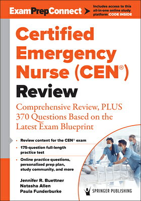 CERTIFIED EMERGENCY NURSE (CEN Jennifer Buettner Natasha Allen Paula Funderburke SPRINGER PUB2024 Paperback English ISBN：9780826143723 洋書 Computers & Science（コンピューター＆科学） Medical