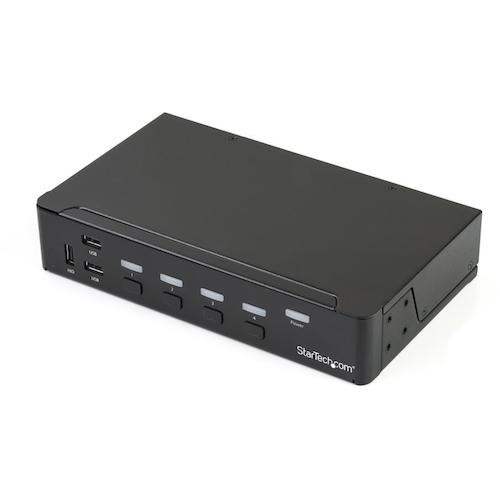 KVMスイッチ 4ポート 4K DisplayPort 3ポートUSB 3.0ハブ搭載