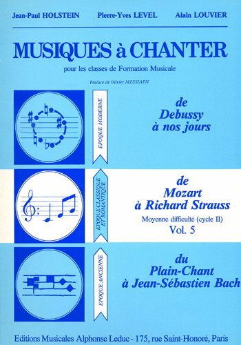 【輸入楽譜】オルステン, Jean-Paul: Musiques a Chanter, サイクル 2 中級編 - 第2巻(モーツァルトからシュトラウス)