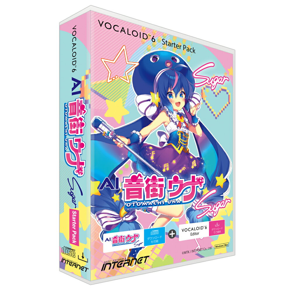 インターネット Win,MacVOCALOID6 ボーカロイド ボカロ ヤマハ 音街ウナ sugar シュガー メグッポイド 初音ミク 歌声合成 音声合成 ボーカロイド6 スターターパック エーアイ オトマチウナ シュガー V6SPーUNSG JAN：4900607113737 PCソフト・周辺機器 PCソフト 音楽