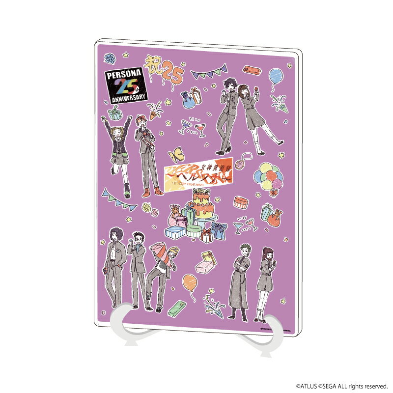 アクリルアートボード(A5サイズ)「女神異聞録ペルソナ」01/集合デザイン(グラフアート)【グッズ】