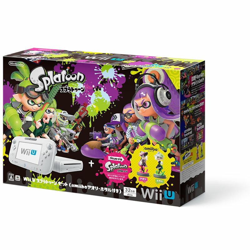 Wii U スプラトゥーン セット（amiibo アオリ・ホタル付き）の画像