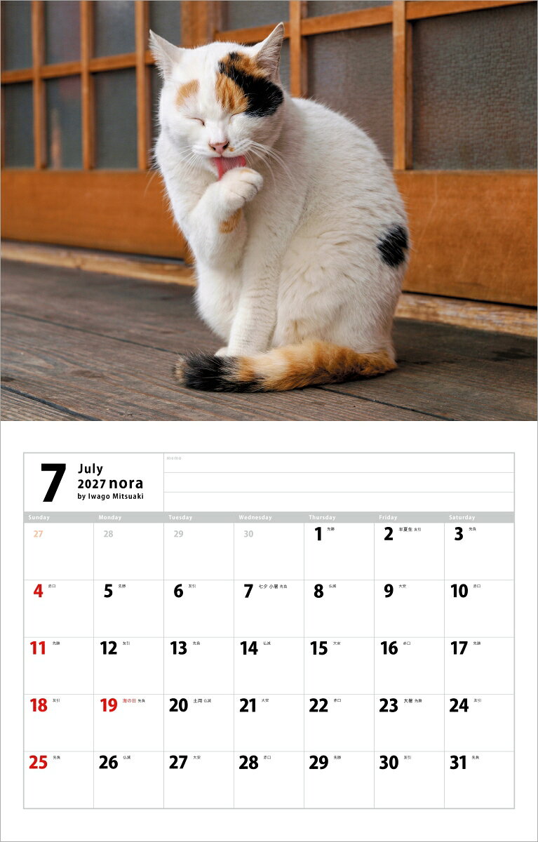 2027　猫カレンダー　のら [ 岩合光昭 ] (3)