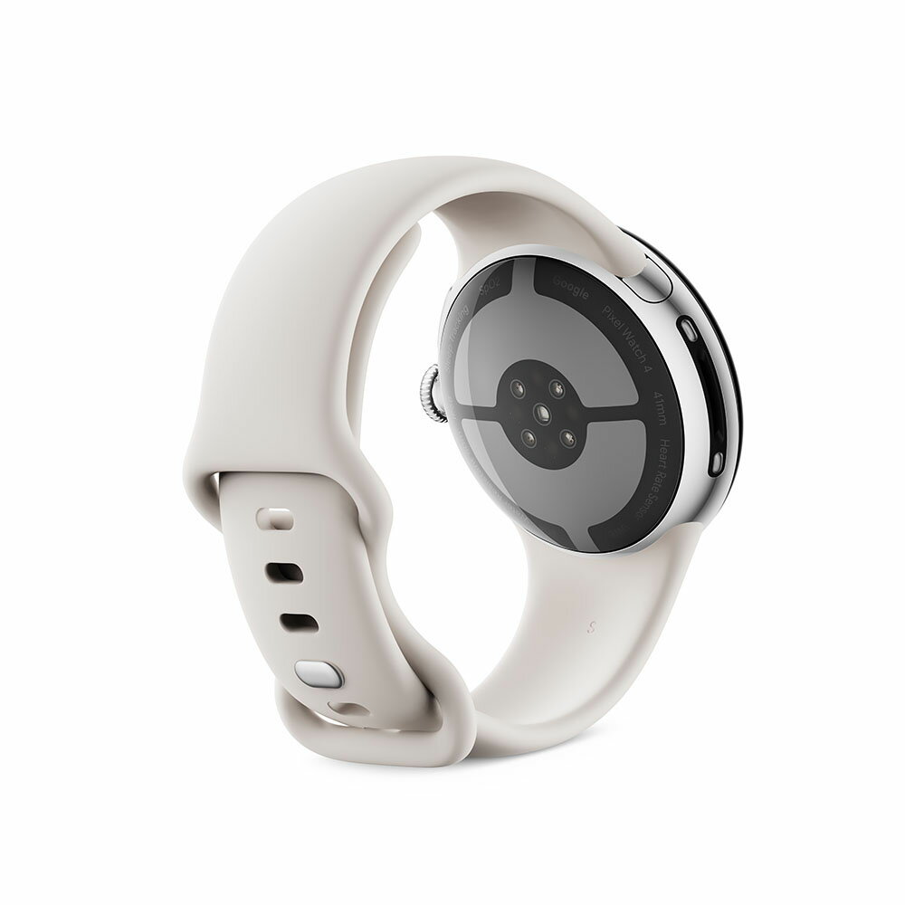 Google Pixel Watch 4(41 mm)Polished Silver アルミケース/Porcelain アクティブ バンド Wi-Fi 3