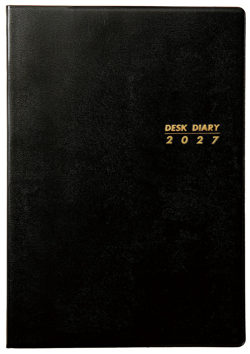 オーソドックスなデスクダイアリー

【月間記入欄】2026年12月〜2028年3月（横書型）

【週間記入欄】2026年12月14日〜2028年1月2日（月曜始まり・週間レフト型）

【その他】 横罫メモ、印紙税額一覧表、ビジネスレタースタイル、郵便料金表、年齢早見表、地下鉄路線図、テレフォンガイド　他