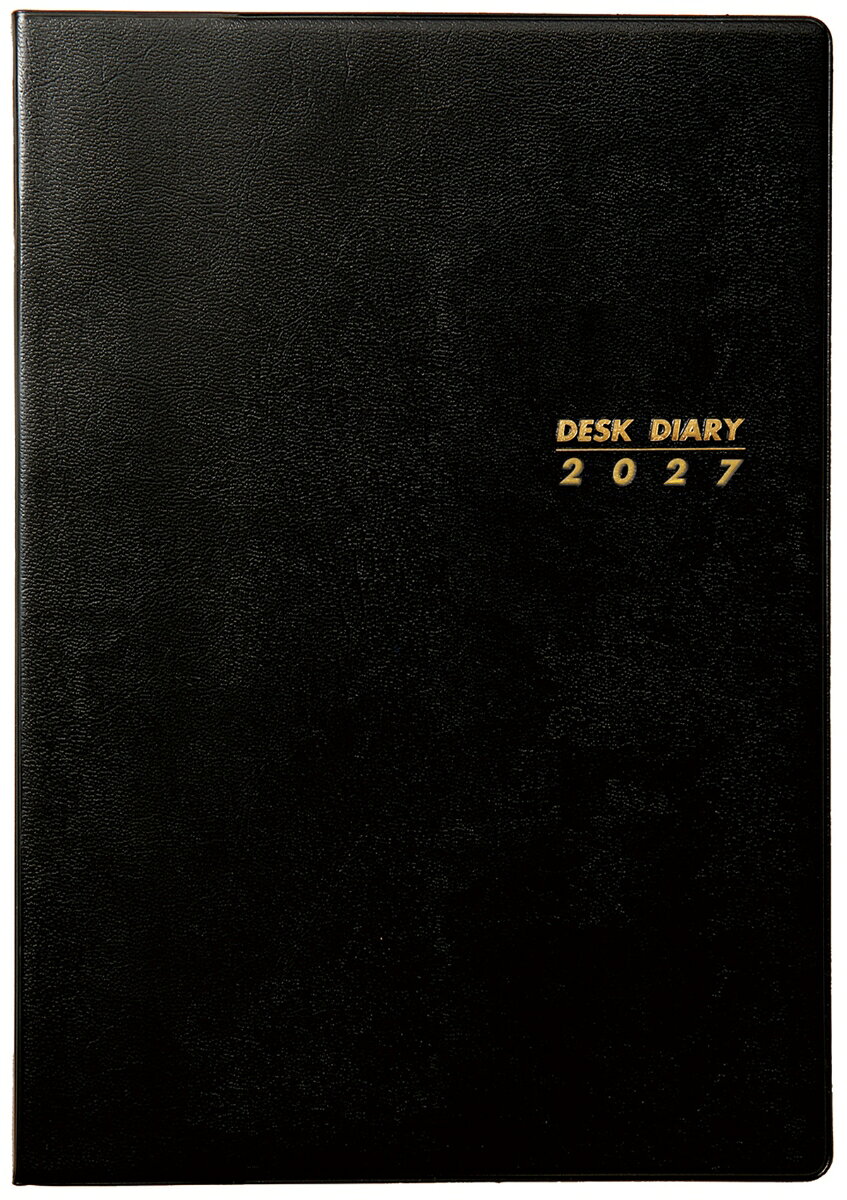 オーソドックスなデスクダイアリー

【月間記入欄】2026年12月〜2028年3月（横書型）

【週間記入欄】2026年12月14日〜2028年1月2日（月曜始まり・週間レフト型）

【その他】 横罫メモ、印紙税額一覧表、ビジネスレタースタイル、郵便料金表、年齢早見表、地下鉄路線図、テレフォンガイド　他