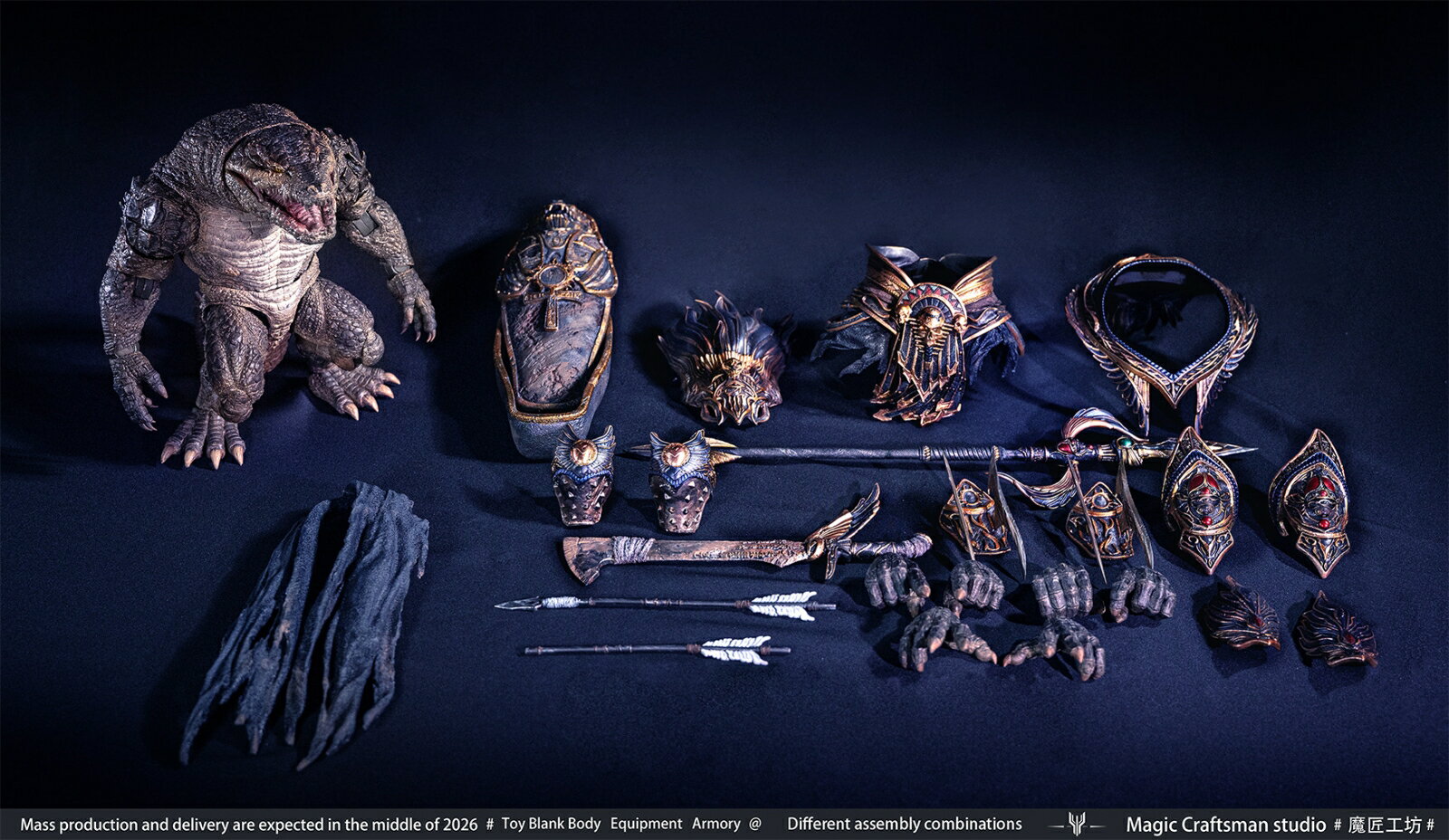 Magic Craftsman studio(魔匠工房) Temple of Chaos(テンプル・オブ・ケイオス)シリーズ Sobek(セベク) Desert Colossus Crocodile(デザート・コロッサス・クロコダイル) 1/12スケール可動フィギュア 【65823782】 (フィギュア)