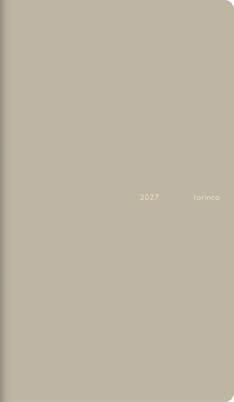 2027年　手帳　1月始まり　No.525　torinco(R) 3　　[ソフトグレー]高橋書店　手帳判　　マンスリー （torinco）