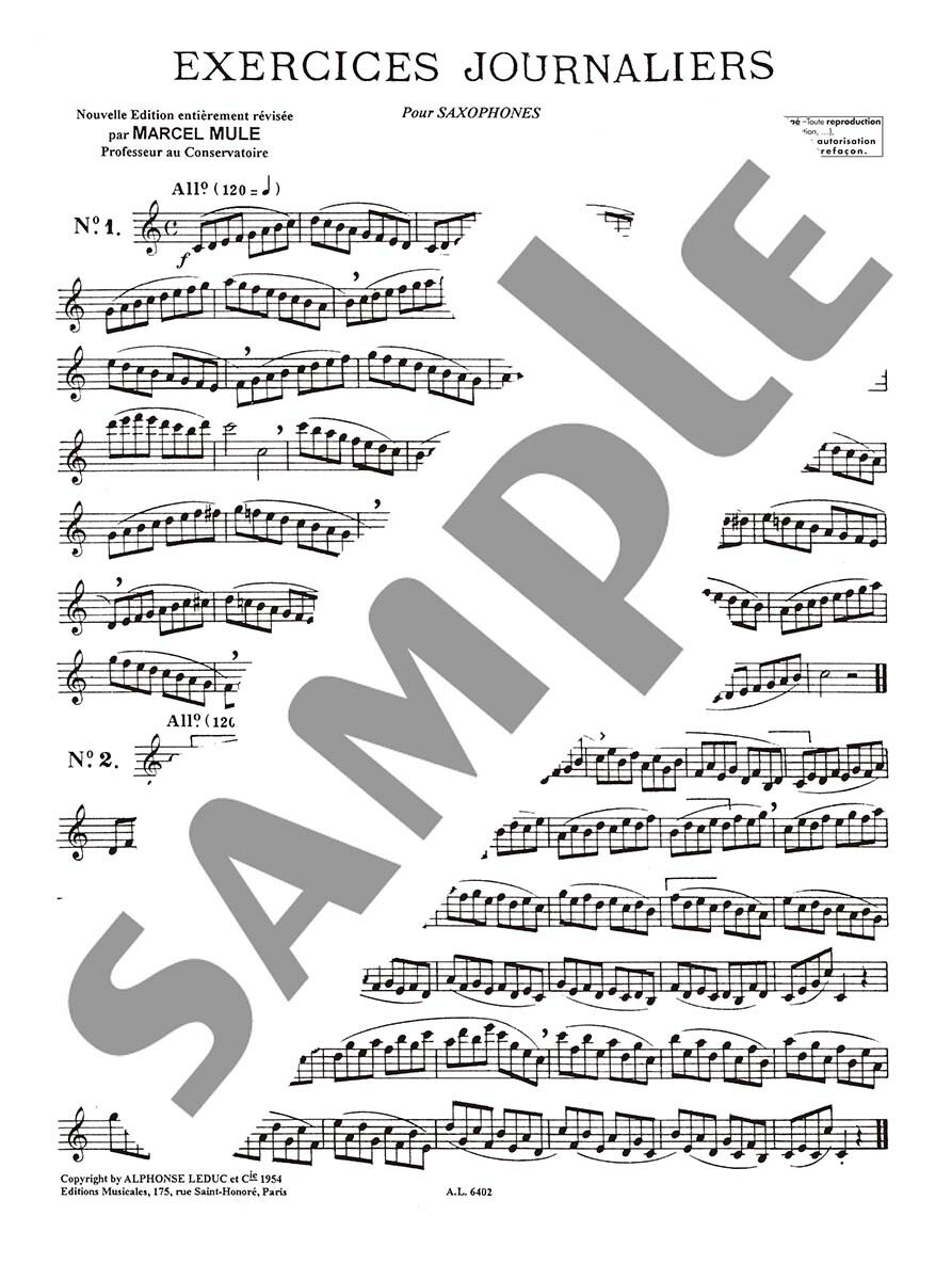 クローゼ/ミュール:サクソフォンのための25の日課練習 ルデュック社ライセンス版 3