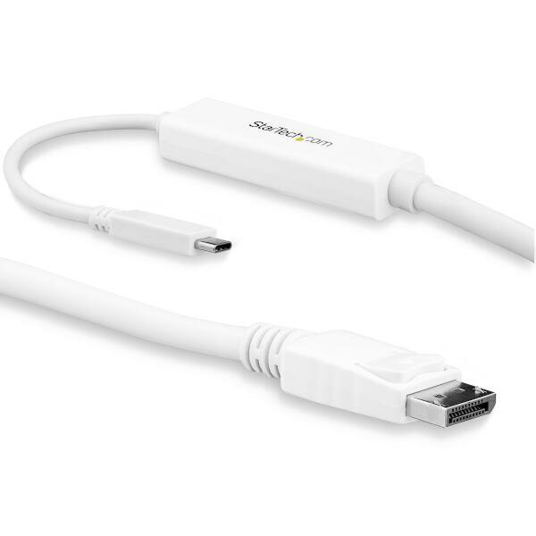 USB Type-C - DisplayPort 変換ディスプレイ アダプタケーブル 3m 4K／60Hz ホワイト