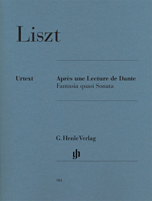 【輸入楽譜】リスト, Franz(Ferenc): 巡礼の年 第2年 「イタリア」より ダンテを読んで/Herttrich編/Theopold運指