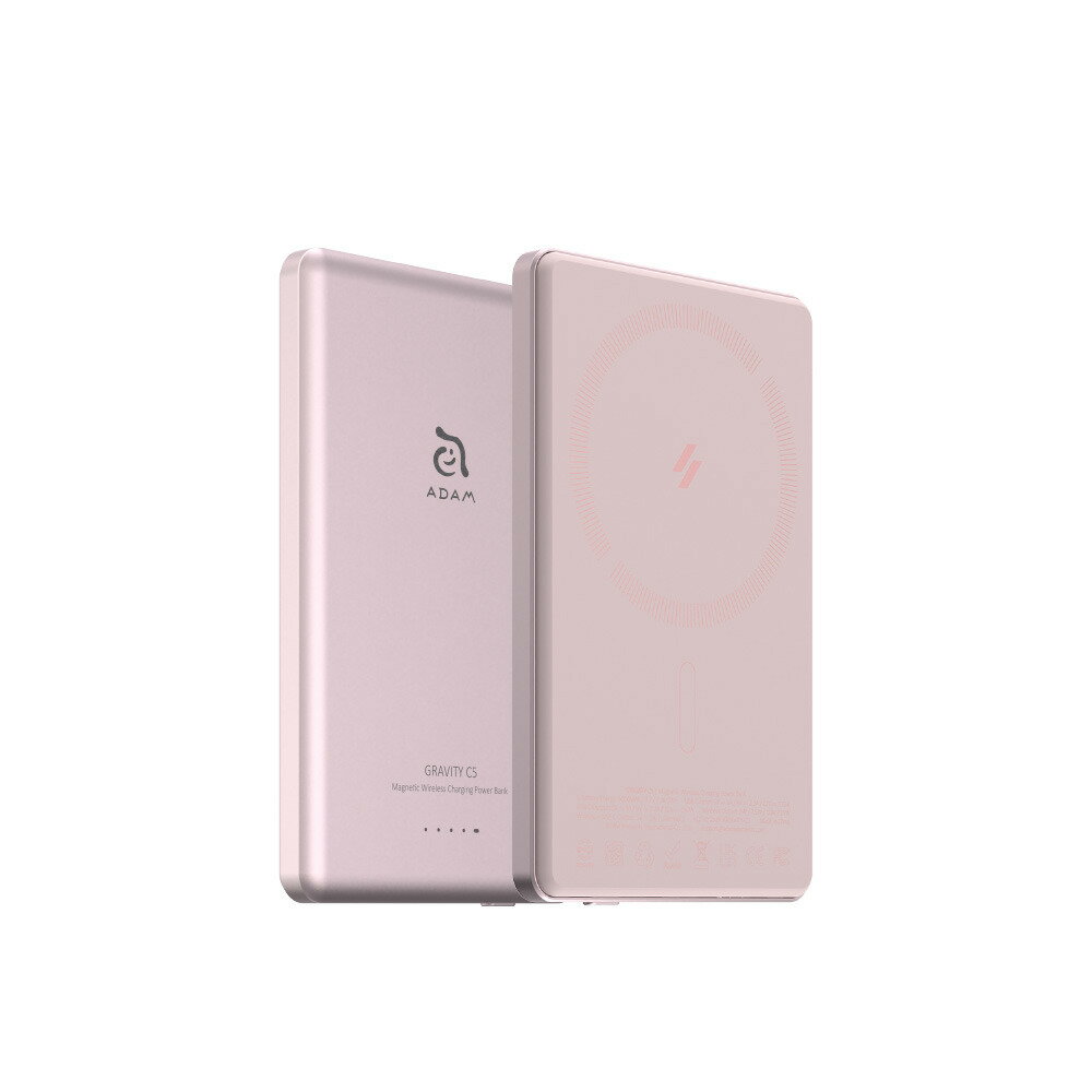 GRAVITY C5 Pink マグネット式ワイヤレス充電モバイルバッテリー