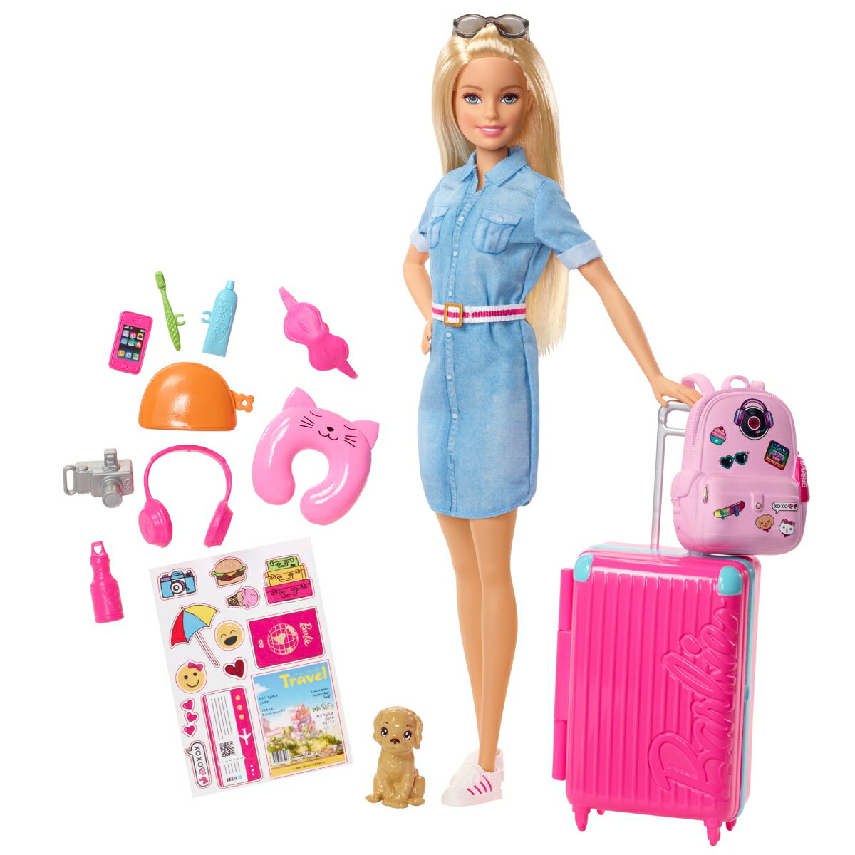 バービー(Barbie) バービー ドリームハウスアドベンチャー ピンクのりょこうセット【 着せ替え人形 ドール】 【3才~】 FWV25