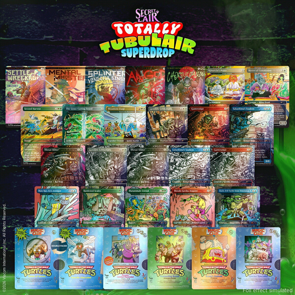 マジック：ザ・ギャザリング Secret Lair Totally Tubulair Superdrop Turtle Power Foil Bundle【クレジットカード決済限定】