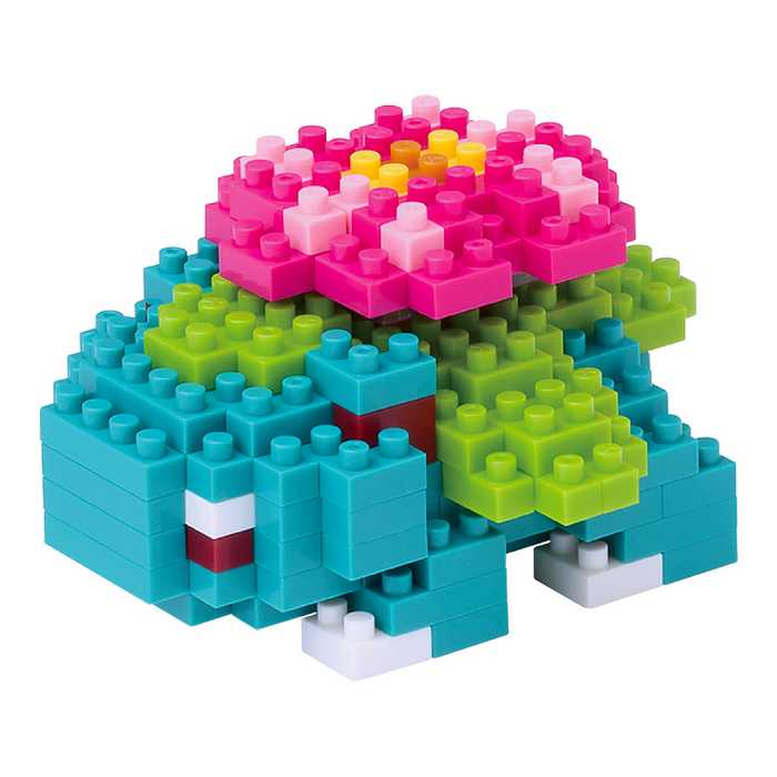 ナノブロックは最小ブロックの縦×横×高さがわずか4×4×5mm。日本生まれの超ミニサイズブロックです。“作って楽しい、飾って楽しい、集めて楽しい。”大人が時間を忘れて没頭できる、全く新しいホビーブロックです。人気のポケモンシリーズに「フシギダネ」の最終進化形「フシギバナ」がナノブロックで登場！難易度2／5。ピース数160ピース。