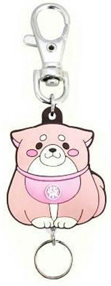 忠犬もちしば　ラバーリール　さくら キーホルダー