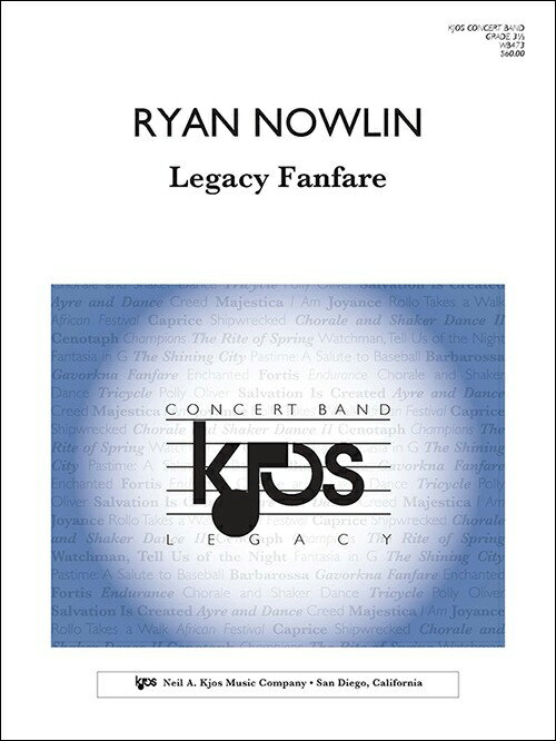 【輸入楽譜】ナウリン, Ryan: レガシー・ファンファーレ: スコアとパート譜セット