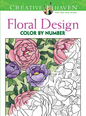 FLORAL DESIGN COLOR BY NUMBER COLORING(P