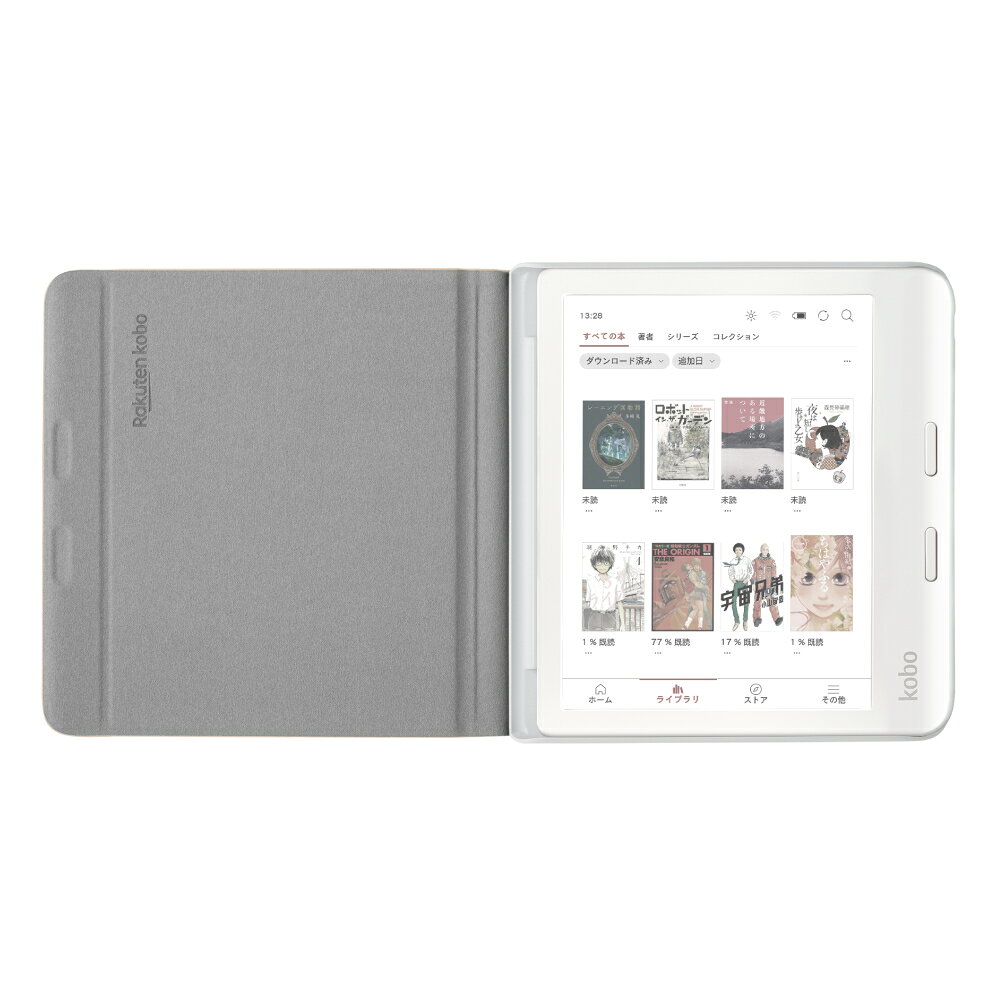 Kobo Libra Colour (�ۥ磻��) �Ρ��ȥ֥å����꡼�ץ��С��ʥ֥�å��˥��å�