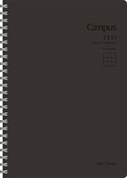 コクヨ 手帳 2021年ソフトリングダイアリー ブラック A5 (2020年12月～2022年3月 月曜始まり)
