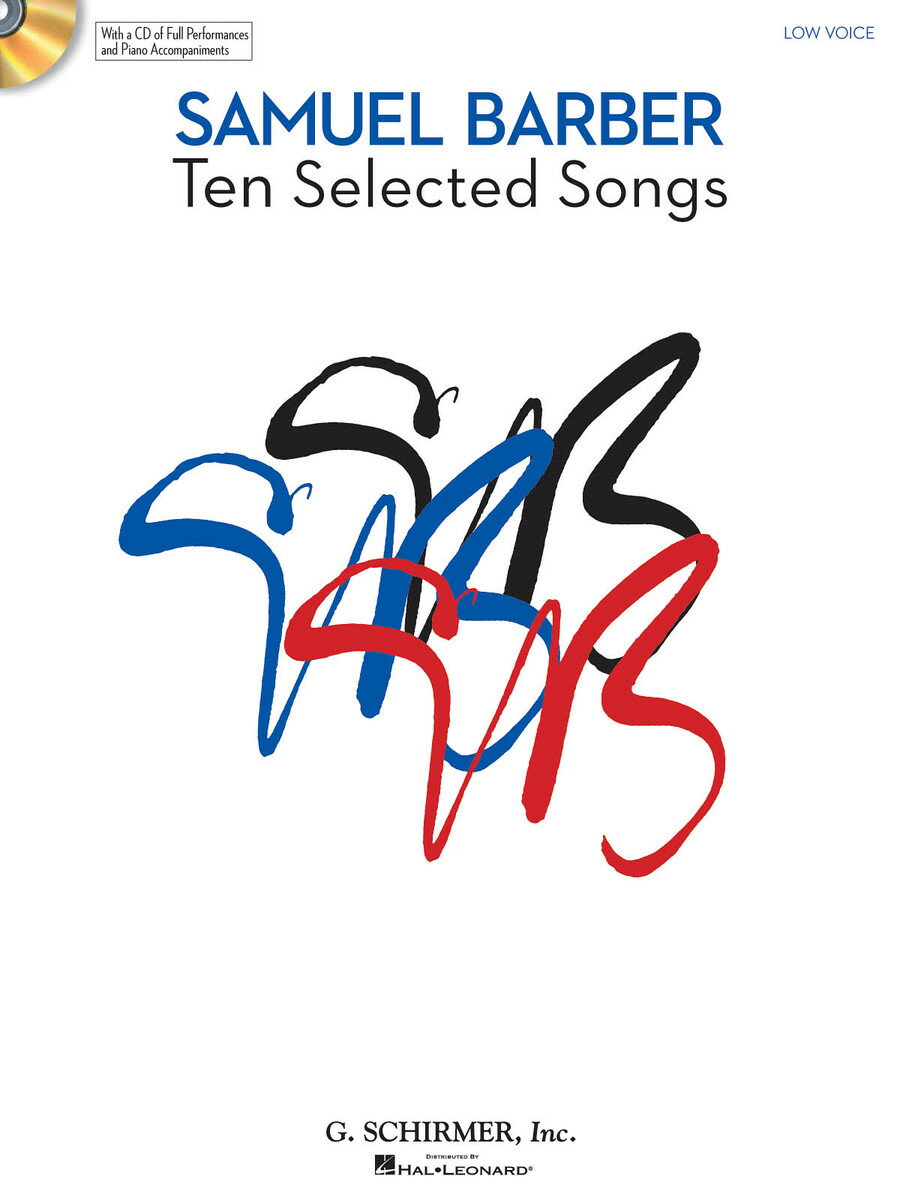 【輸入楽譜】バーバー, Samuel: 10の歌曲集(低声用): オーディオ・オンライン・アクセスコード付