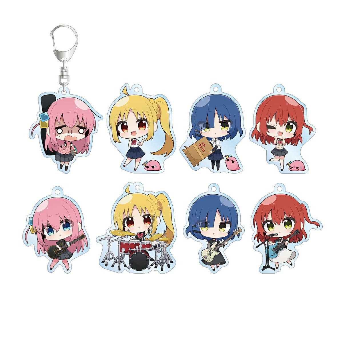 アニメ「ぼっち・ざ・ろっく！」むーらんさんイラスト 制服ver.&ライブ衣装ver. トレーディングアクリルキーホルダー(BOX＝8個)