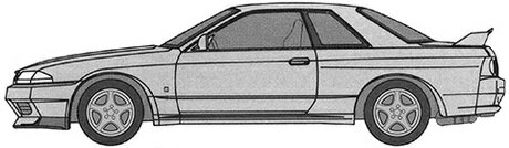 1/24 頭文字Dシリーズ No.002 スカイラインGT-R V・specII(BNR32) 中里毅 【ISD-002】 (プラモデル)