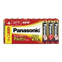 Panasonic アルカリ乾電池 単4形 20本シュリンクパック LR03XJ/20SW