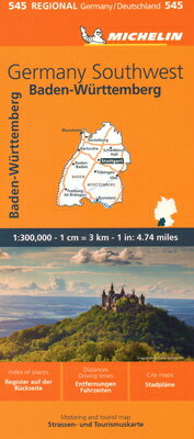 Michelin Map Germany: Southwest Map 545 MAP-MICHELIN MAP GERMANY SOUTH （Maps/Regional (Michelin)） [ Michelin ]