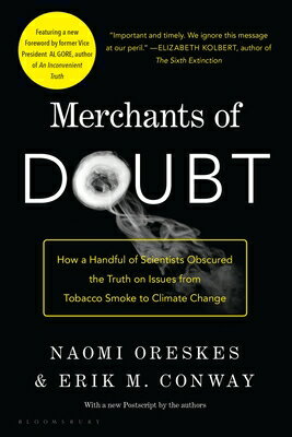 Merchants of Doubt should finally put to rest the question of whether the science of climate change is settled. It is, and we ignore this message at our peril."-Elizabeth Kolbert "Brilliantly reported andwritten with brutal clarity."-Huffington Post"Merchants of Doubt" was one of the most talked-about climate change books of recent years, for reasons easy to understand: It tells the controversialstory of how a loose-knit group of high-level scientists and scientific advisers, with deep connections in politics and industry, ran effective campaigns to mislead the public and deny well-established scientific knowledge over four decades. The same individuals who claim the scienceof global warming is "not settled" have also denied the truth about studies linking smoking to lung cancer, coal smoke to acid rain, and CFCs to the ozone hole. "Doubt is our product," wrote one tobacco executive. These "experts" supplied it.