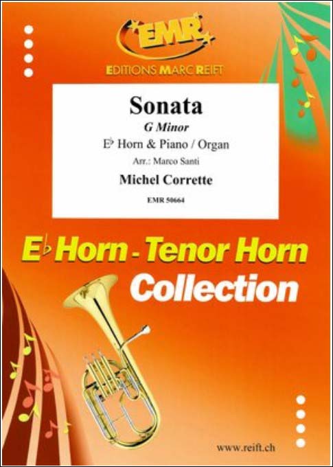 【輸入楽譜】コレット, Michel: ソナタ ト長調/Eb管ホルンとピアノ(またはオルガン)用編曲/Santi編