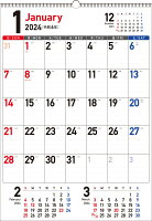 【K14】　2024年　書き込み式シンプルカレンダー　A2タテ 4ヵ月がひと目でわかる ...