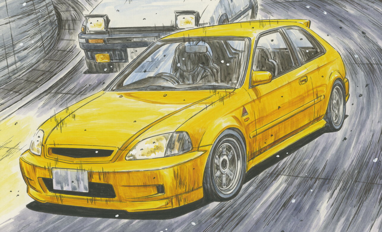 1/24 頭文字Dシリーズ シビックタイプR 二宮大輝 【ISD-014】 (プラモデル)