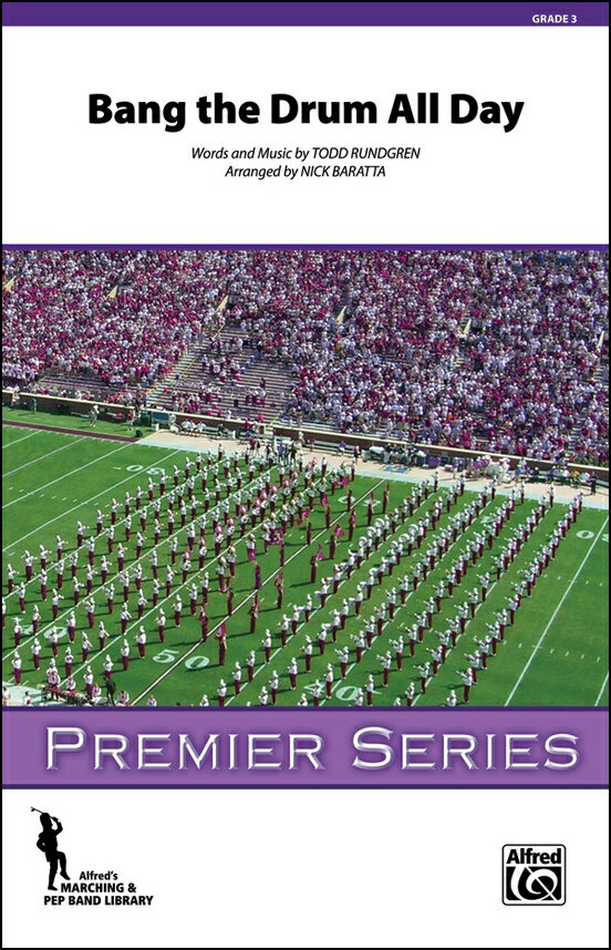 【輸入楽譜】トッド・ラングレン - 一日中ドラムをたたけ/マーチングバンド用編曲/バラッタ編: スコアとパート譜セット