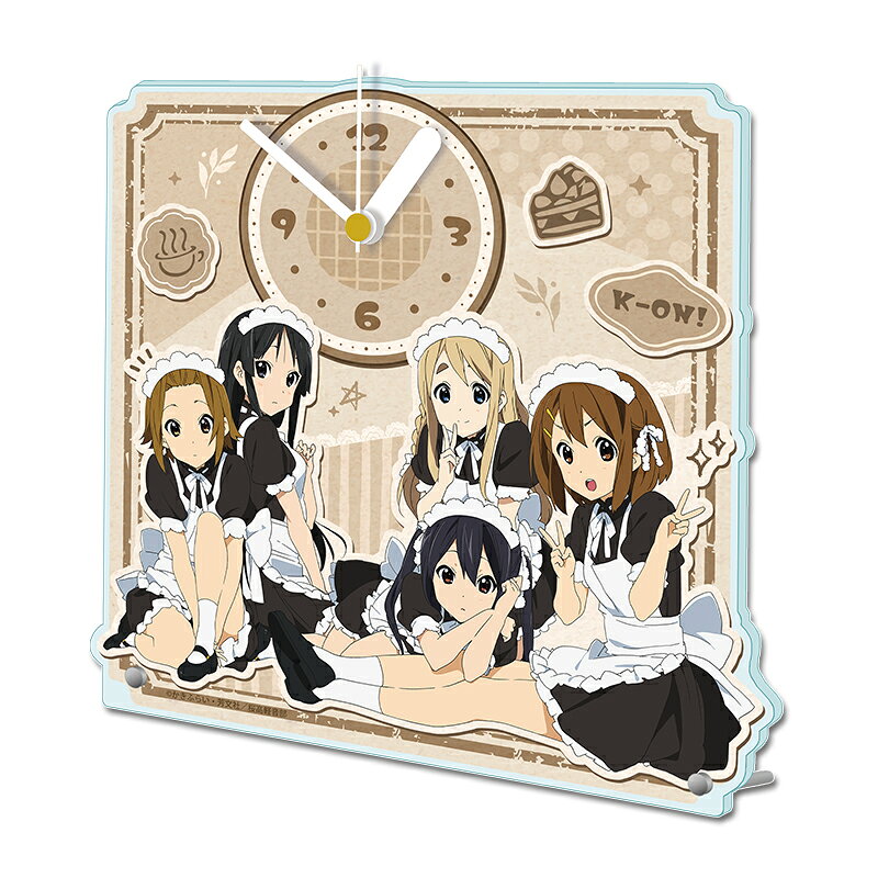 「けいおん！」からアクリル置時計【メイド】が登場！【対象年齢】：15歳以上【商品サイズ (cm)】(幅×高さ）：19×19