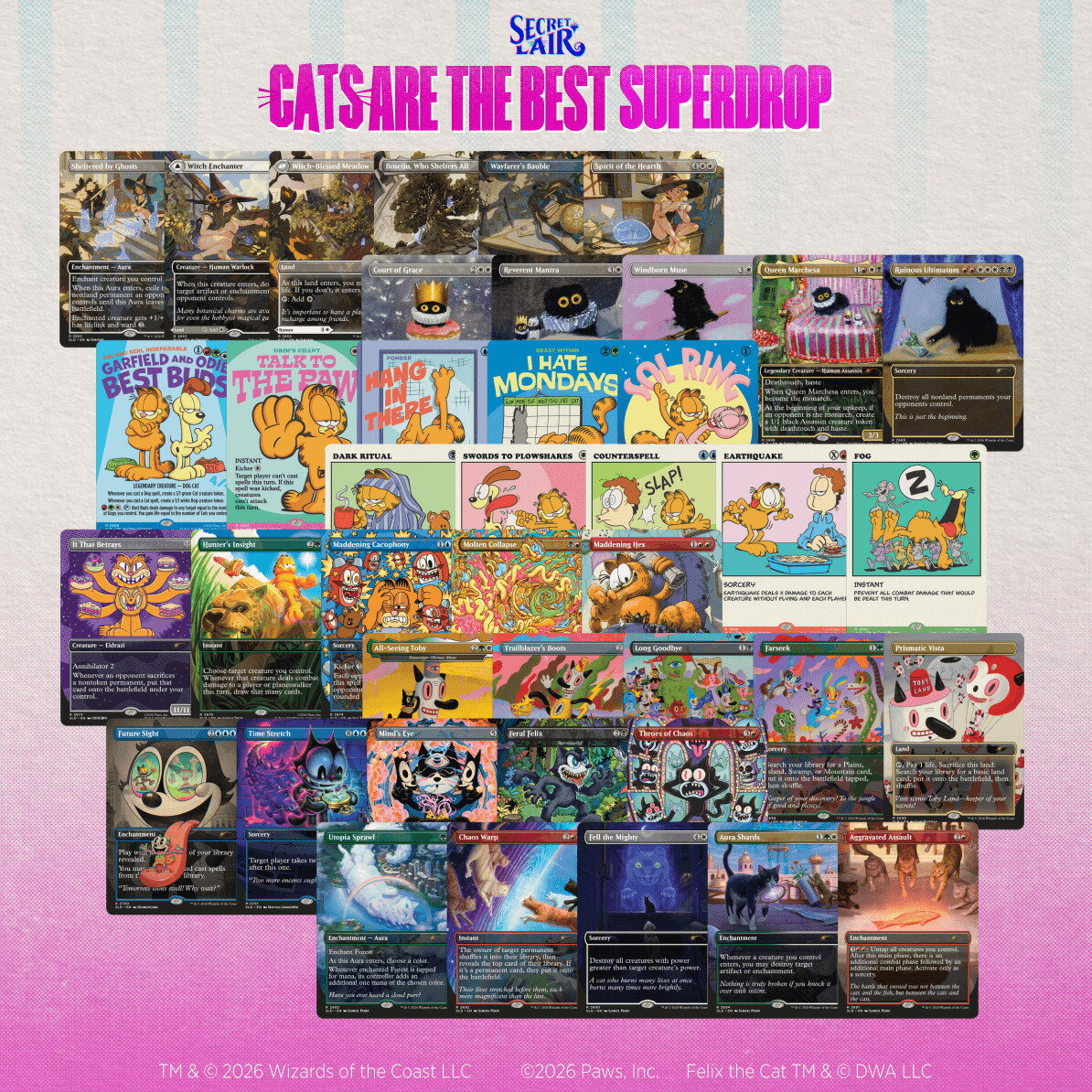 マジック：ザ・ギャザリング Secret Lair Cats are the Best Superdrop Nine Lives Non-Foil Bundle【クレジットカード決済限定】
