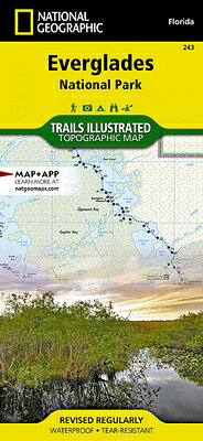 This Trails Illustrated topographic map for Everglades National Park and surrounding area is the perfect map for hiking, boating, paddling, biking, fishing, exploring, camping, and sightseeing in this unique national treasure. This two-sided map includes the Key Largo, Everglades City, Chokoloskee, Everglades National Park, portions of Big Cypress National Preserve, Fakahatchee Strand State Preserve, Cape Romano Ten Thousand Islands Aquatic Preserve, Shark Valley Tram Road, Old Ingraham highway and campsite, North Nest Key, West Lake Canoe Trail, Snake Bight Trail, backcountry campsites, beach sites, ground sites, and chickees, and detailed insets of Flamingo, Whitewater Bay, Pineland Trails of the Long Pine Key area, and Nine Mile Pond. The map also shows the entire Wilderness Waterway, from the Gulf Coast Visitor Center near Everglades City to its terminus beyond the Flamingo Visitor Center. Includes UTM grids for use with your GPS unit.