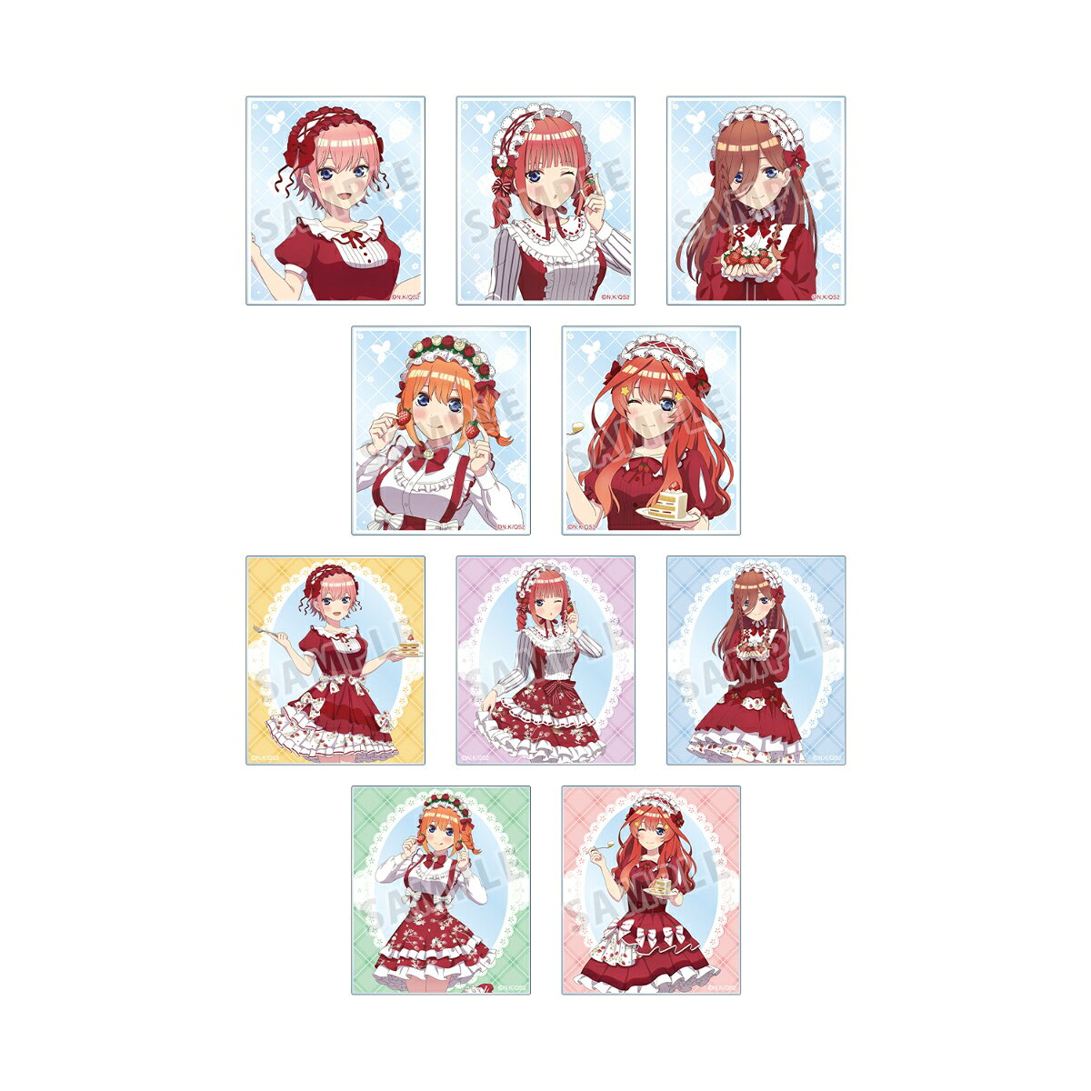 五等分の花嫁＊描き下ろし ショートケーキイメージコーデver. トレーディングアクリルカード(BOX＝10個)