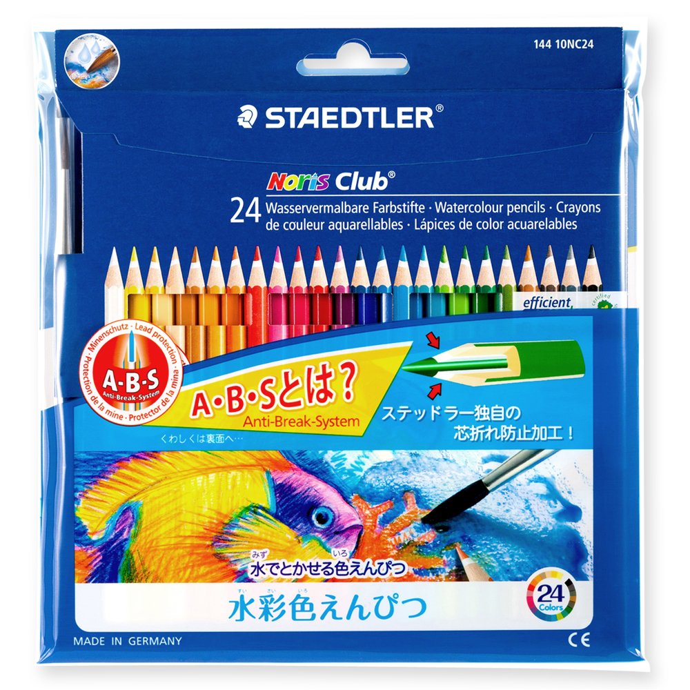 ステッドラー 色鉛筆 ノリスクラブ 水彩色鉛筆 24色 144 10NC24P