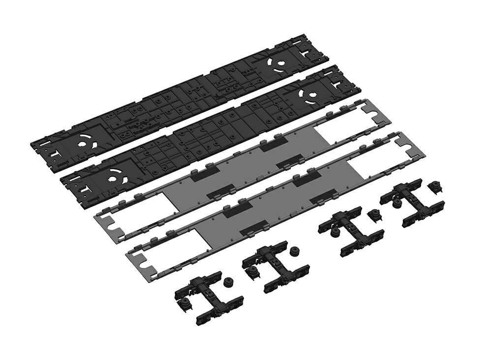 201系走行化キット (モハ201・200用) 1/80スケール 【PP112】 (プラスチック製オプションパーツ)