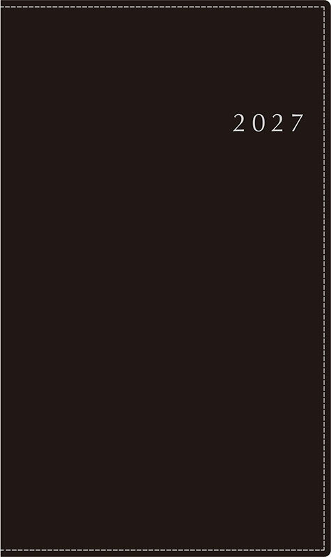 2027年 手帳 1月始まり No.411 ニューダイアリー カジュアル 1 [ブラック]高橋書店 手帳判 ウィークリー