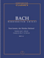 バッハ, Johann Sebastian: カンタータ 第61番「いざ来たれ、異教徒の救い主よ」 BWV 61/原典版/Durr編: スタディ・スコア 