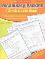 Eight ready-to-go activity packets sharpen students' word-study skills and boost their vocabularies. In each packet, students learn five common Greek and Latin roots and 15 new words formed from these roots. Crossword puzzles, word searches, and other fun activities provide repeated practice to make new vocabulary stick. Perfect for independent work or for homework. For use with Grades 4-8.