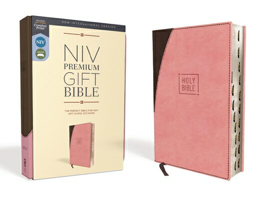 Niv, Premium Gift Bible, Leathersoft, Pink/Brown, Red Letter Edition, Indexed, Comfort Print NIV PREMIUM GIFT BIBLE LEATHER [ Zondervan ]