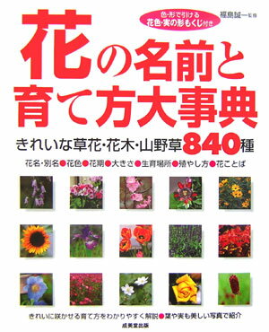 きれいな草花・花木・山野草840種 福島誠一 成美堂出版ハナ ノ ナマエ ト ソダテカタ ダイジテン フクシマ,セイイチ 発行年月：2006年04月 ページ数：271p サイズ：単行本 ISBN：9784415038780 福島誠一（フクシマセイイチ） 1937年、横浜市生まれ。横浜市立大学文理学部卒業。東京新聞（中日新聞）に入社し、社会部、生活部などの記者を務める。少年時代から食べられる野草に興味を持ち、研究。また、自治体主催の野草教室の講師を各地で担当する。野草研究家（本データはこの書籍が刊行された当時に掲載されていたものです） 身近な花・人気の花ー特徴と育て方（日本にはアヤメなど6〜7種が自生ーアイリスの仲間／夏の朝を彩るーアサガオの仲間／梅雨時に咲く美しい花ーアジサイの仲間／多種多様な花と性質を持つーキクの仲間　ほか）／その他の草木の花ー特徴と育て方（ア行／カ行／サ行／タ行　ほか）／イラストで見る園芸作業の基本 草花・花木・山野草の中で特に花がきれいで親しまれている840種を紹介。花ごとにきれいに咲かせるための育て方から冬越し、剪定、虫害、病気対策まで写真、イラストでわかりやすく解説。 本 ビジネス・経済・就職 産業 農業・畜産業 美容・暮らし・健康・料理 ガーデニング・フラワー 花