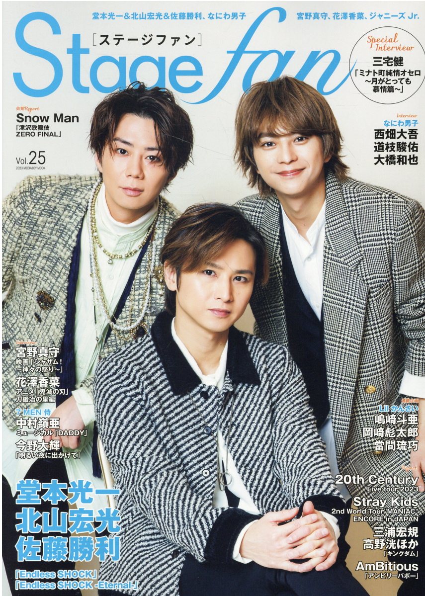 Stagefan Vol.25 堂本光一＆佐藤勝利＆北山宏光 （MEDIABOY　MOOK）