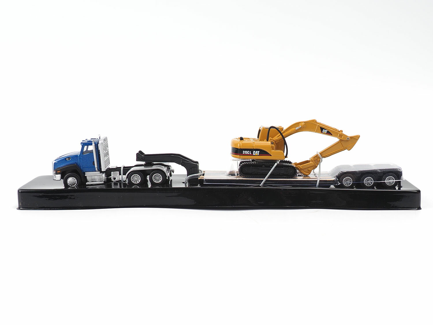 1/87 キャタピラー CAT CT660 デイキャブ w/ローボーイトレーラ & CAT 315CL 油圧ショベル付属 完成品 【DM84415】 (塗装済ダイキャストモデル完成品)