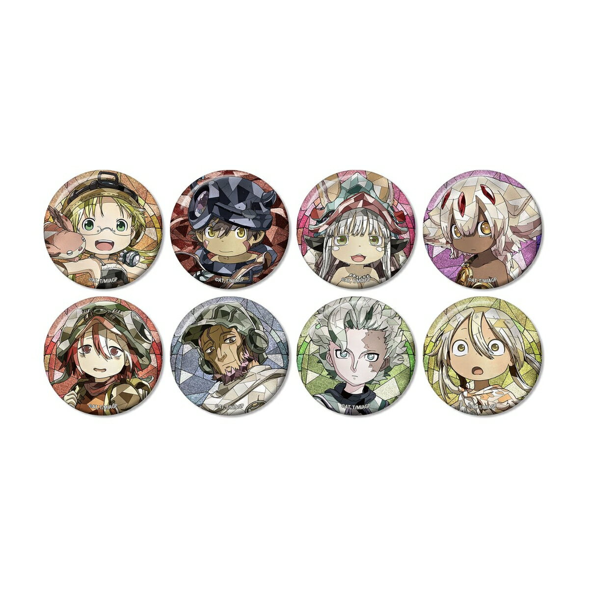 メイドインアビス 烈日の黄金郷トレーディング Aure Glass グリッター缶バッジ(BOX＝8個)