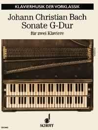 【輸入楽譜】バッハ, Johann Christian: 2台のピアノ(チェンバロ)のためのソナタ ト長調: 演奏用スコア